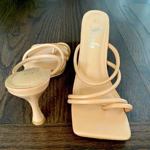 Nude Mule Sandals